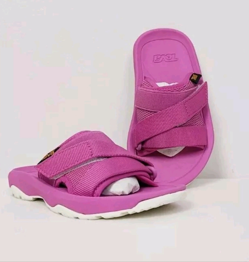 Teva Kids Hurricane Verge Slides Girls Size 8 Sandals Toddler 8T Pink Slip-on